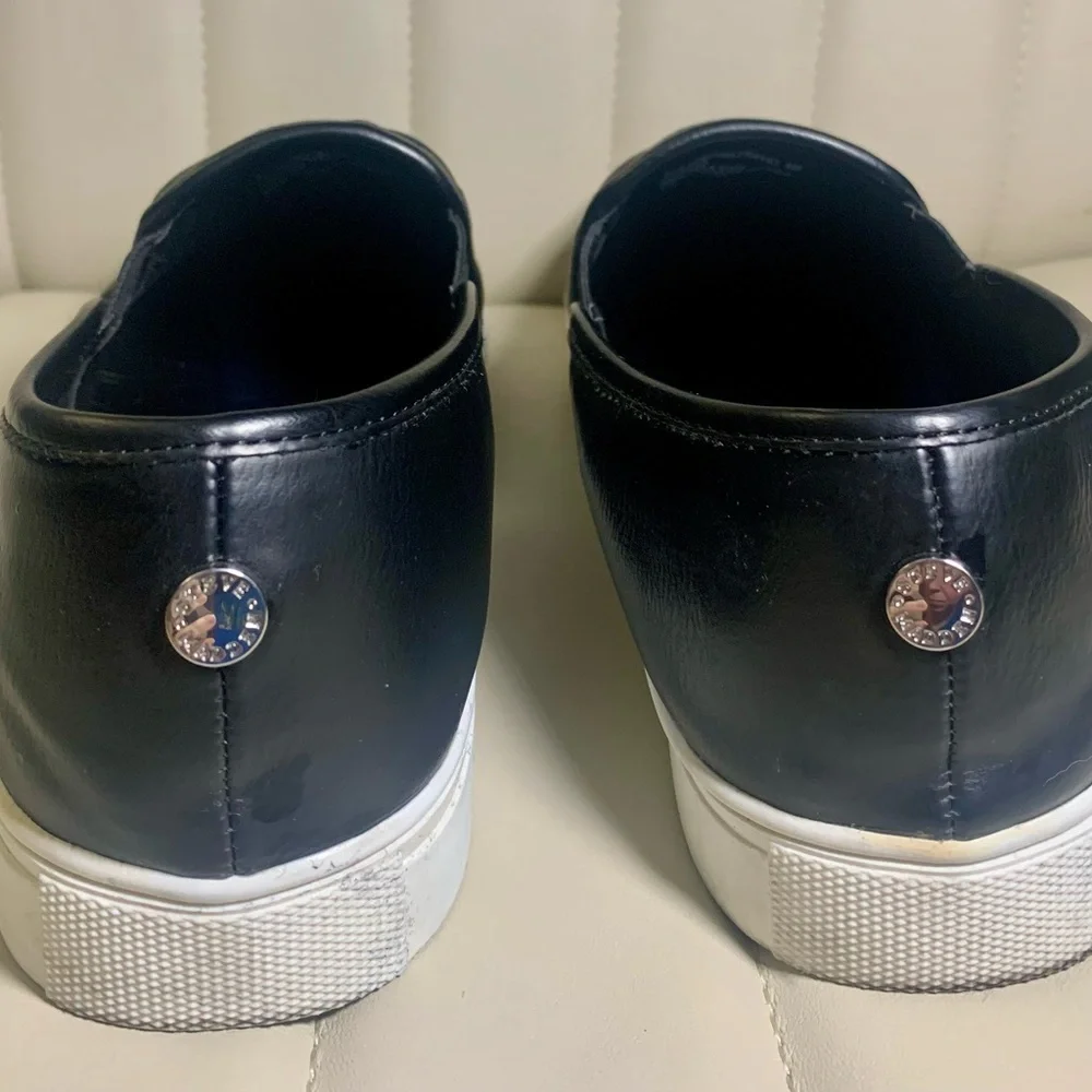 Steve Madden Eccentricq Quilted Shoes Womens Sz‎ 9 M Black Slip on Sneakers